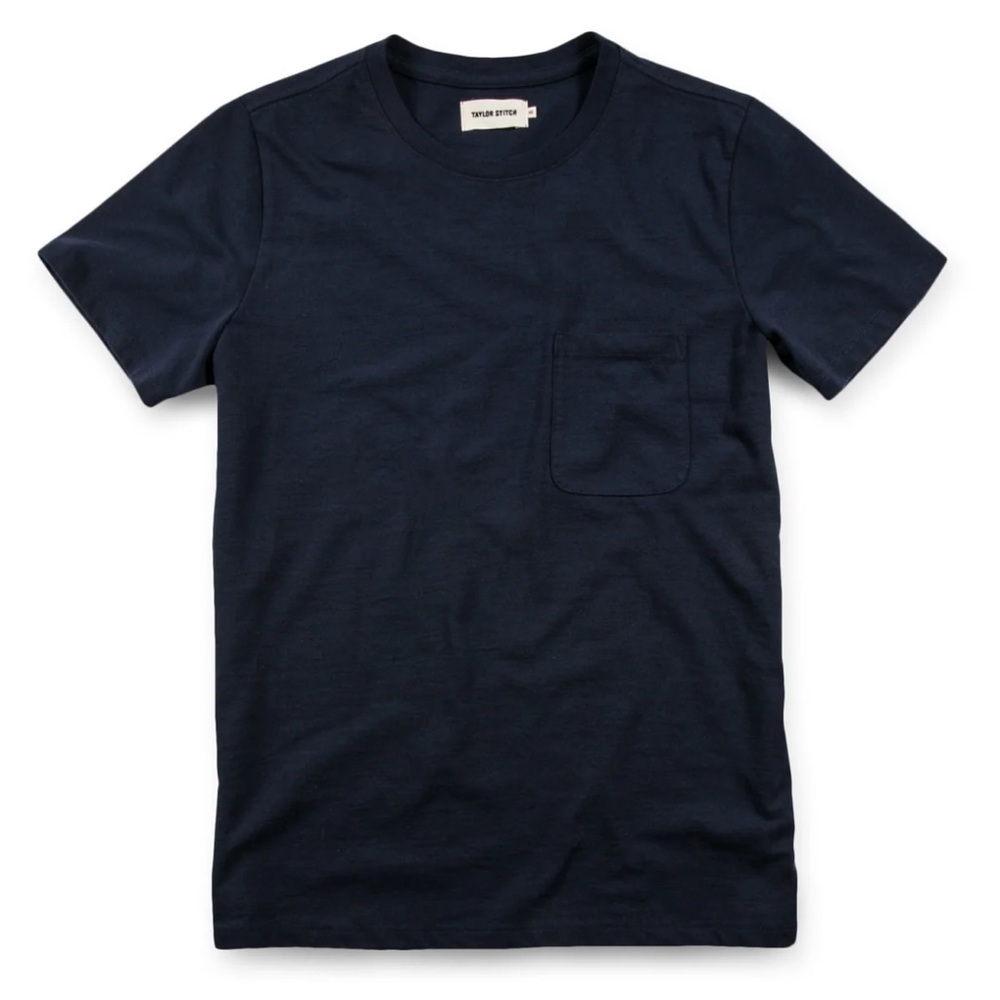 Taylor Stitch The Heavy Bag Tee | Men’s Navy Blue Short Sleeve Shirt | Size M
